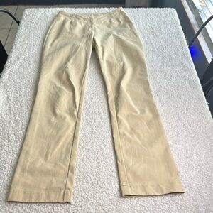 Nina Mclemore Beige Straight Leg Women's Pants
